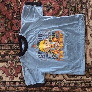 Light Blue Graphic Short Sleeve Tee